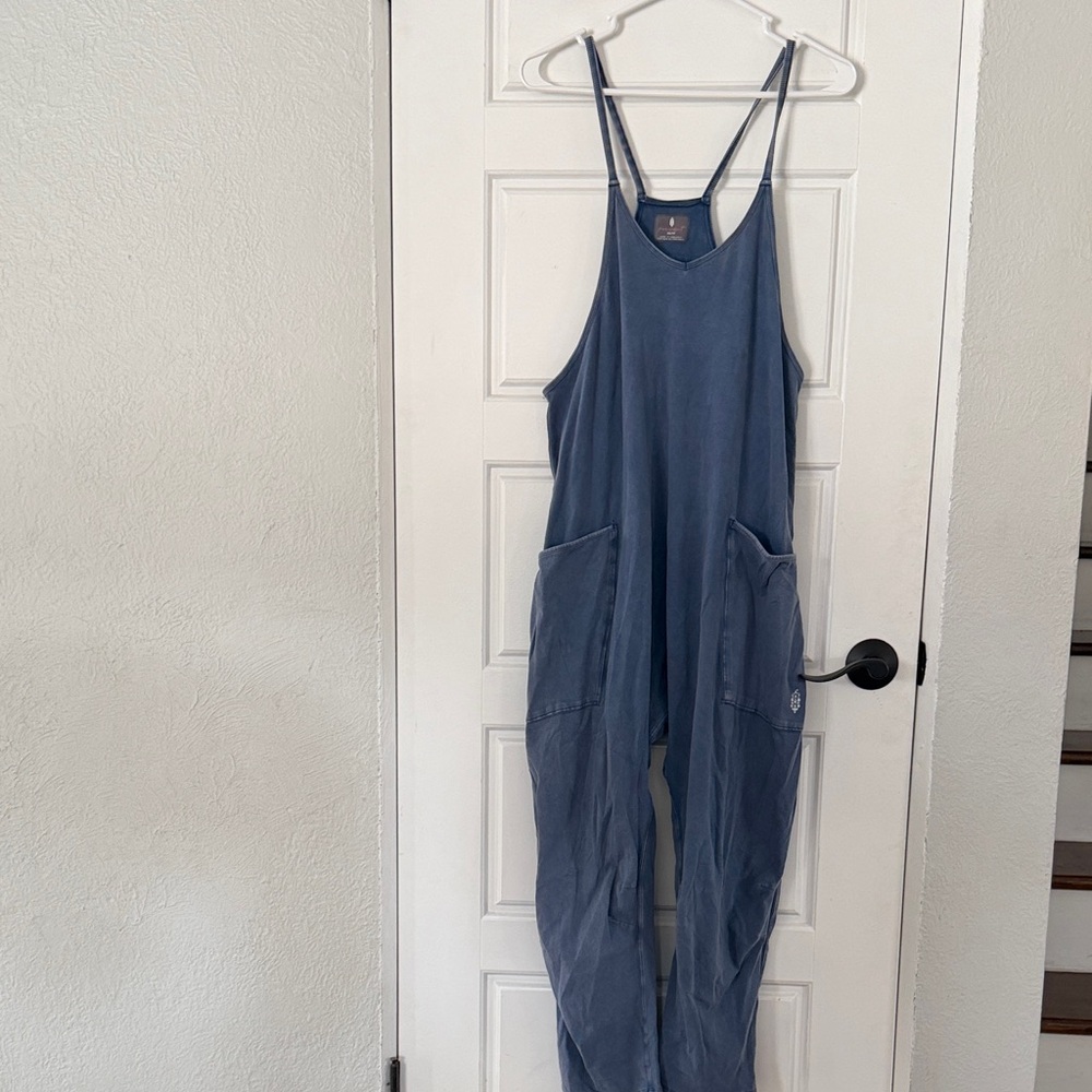 FP Movement by Free People Slate Blue Hot Shot Overalls